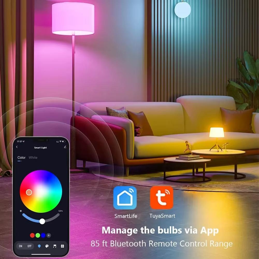 Smart WiFi Bluetooth LED Bulb GU10 RGB 220V 5W LED Light Remote APP Control Dimmable Lamp Alexa Google Home Assistant