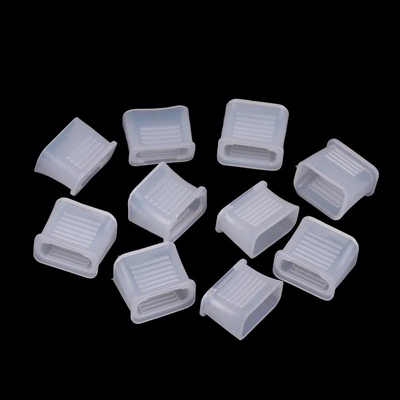 10Pcs Referee Whistle Cover Transparent White Whistle Cushioned Mouth Grip Soccer Referee Whistle Protective Accessories