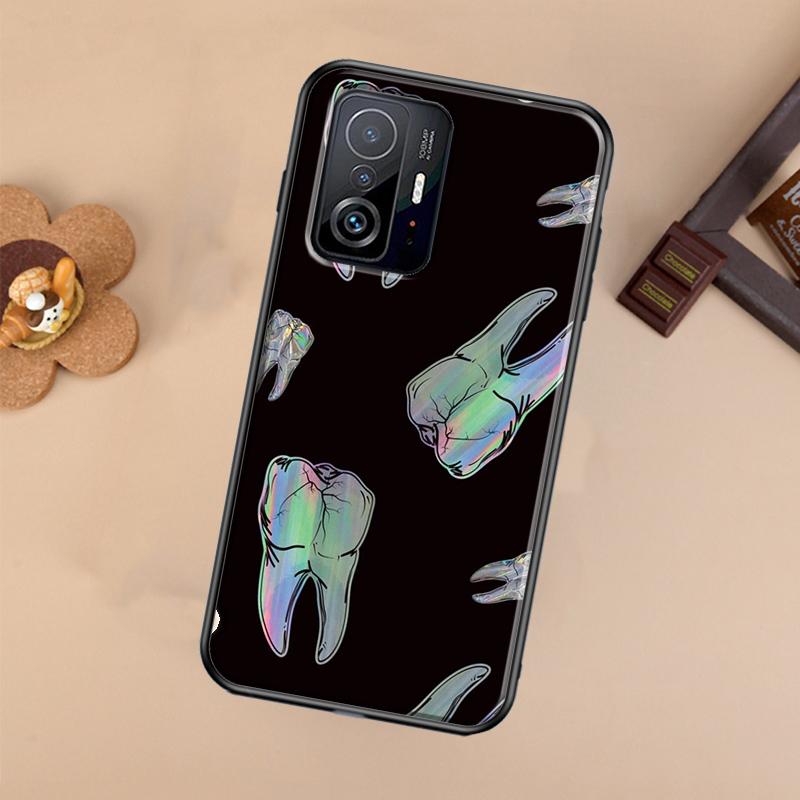 Dentist Tooth Pattern Case For Xiaomi 13 14 Ultra 11T 12T 13T 14T Pro POCO X7 Pro X3 X5 X6 F3 F5 F6 M6 Pro Cover