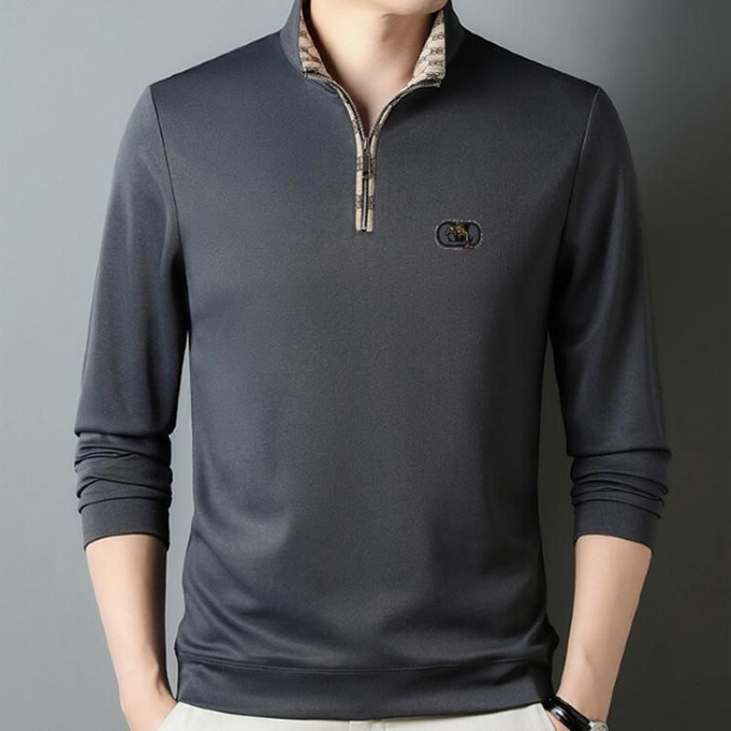 

Футболка для молодых мужчин весна-лето, модная повседневная футболка-поло из хлопка с полуоткрытым воротником и длинным рукавом, майка для мальчиков XXXXL