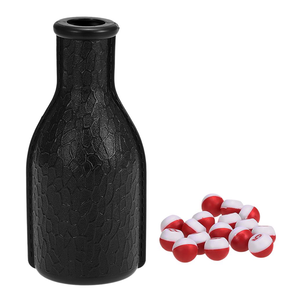 Billard Zählflasche Kunststoff Pool Schüttelflasche Kelly Pill Pool Billard Depot Flasche mit 16 nummerierten Erbsen