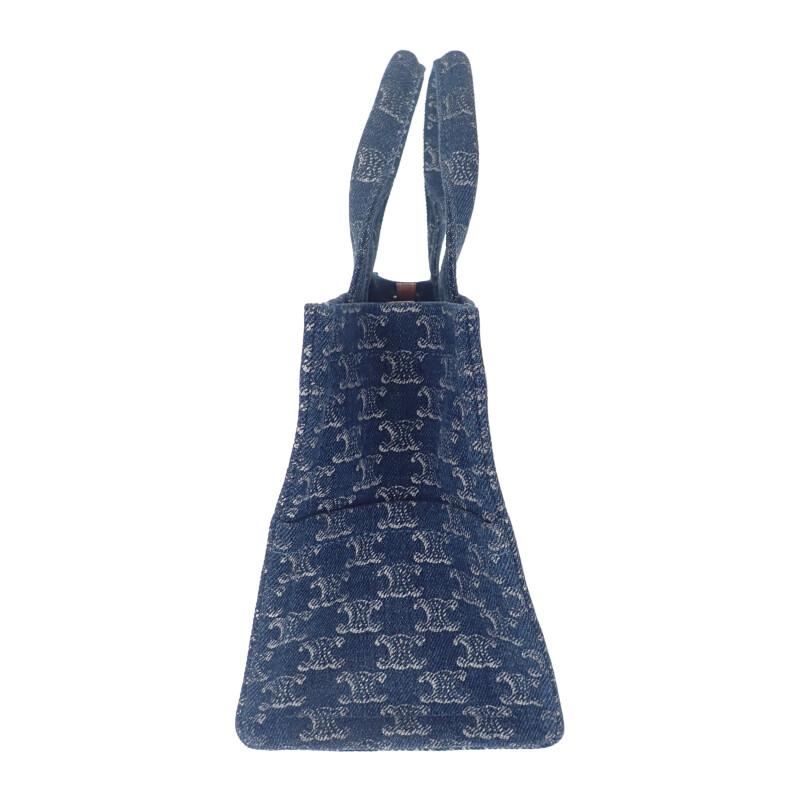 CELINE  199162FRG.05DS Tote Bag blue/Brown denim/Calfskin Women