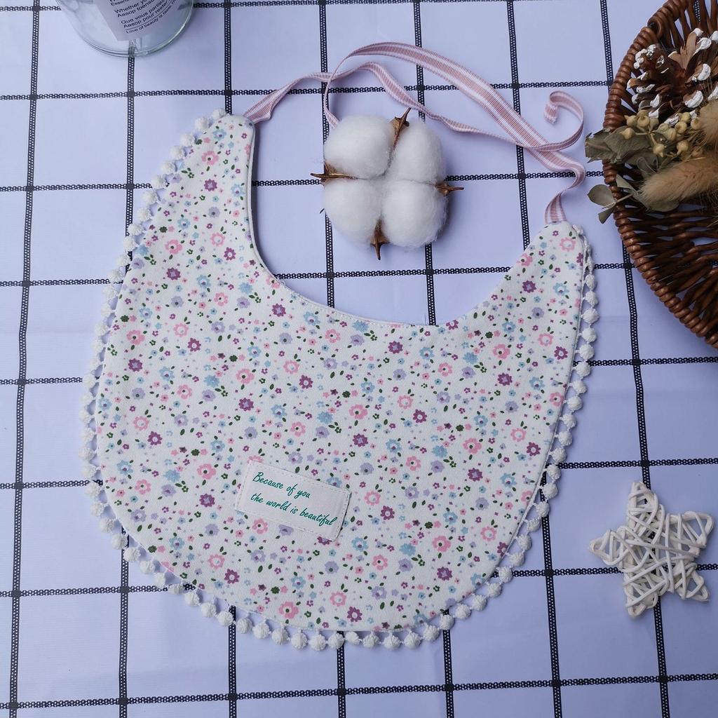 6-Layer Cotton Baby Bib - 360° Absorbent Gauze, Korean Style
