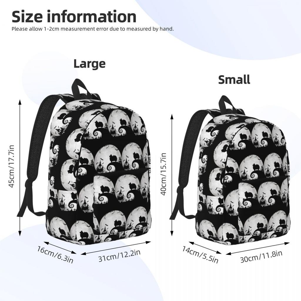 Pomeranian Dog And Moon Halloween Backpack Hot Sale Daypack Large Capacity BookBag School Bag Shoulder Bags for Men Women