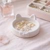 Paw Print-Like Base Cat Ear Storage Trays 3D Printed Jewelry Holder Bow Jewelry Plate  Home Decor