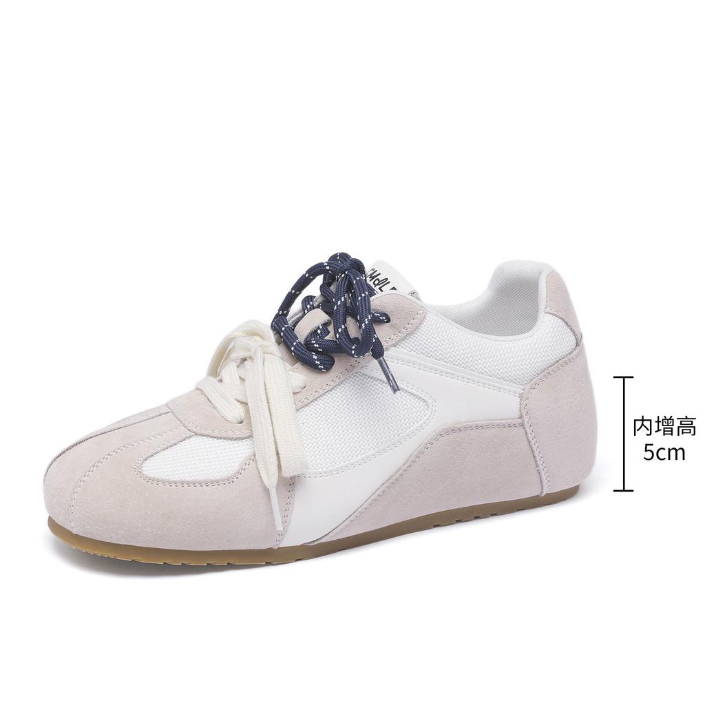 Korean German training shoes women's versatile color matching 5cm inner height-increasing shoes casual breathable sports shoes casual shoes women's
