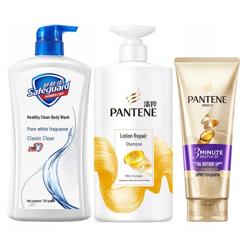 Pantene & Safeguard Hair & Body Care Essentials Bundle