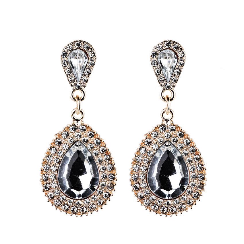 European-style Baroque Court Retro Luxury Water Drop Female Earrings Temperament Sweet Beauty Earrings