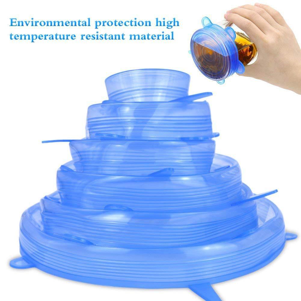 Source European Standard Silicone Six-piece Set Fresh-keeping Cover Stretch Bowl Cover Refrigerator Microwave Seal Fresh-keeping Film