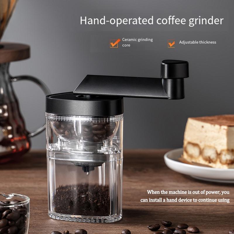 Rechargeable Electric Coffee Bean Grinder Small Portable Home Coffee Shop Black And White Two-Color Grinder Detachable Cleaning