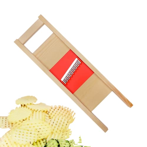

Potato Cutter, Potato Chip Slicer - Wavy Vegetable Slicer, Stainless Steel Potato Fry Cutter Slicer, Floral Wavy Lattice Knife, Potato Tinker Ripple K