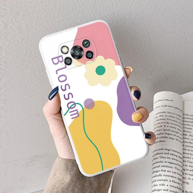 Case For Poco X3 Pro Pocox3 X 3 NFC Cute Heart Flower Back Cover Soft Silicone Matte Protective Funda For Xiaomi Poco X3 Pro Bag