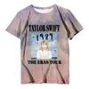 Men's And Women's Casual Loose Printed T-shirt With Round Neck Pullover Short Sleeved Top