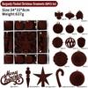Holiday Hanging Ornaments Sturdy Plastic Christmas Ornaments Candy Cane Ornament Reusable Flocked Christmas Ornament Set