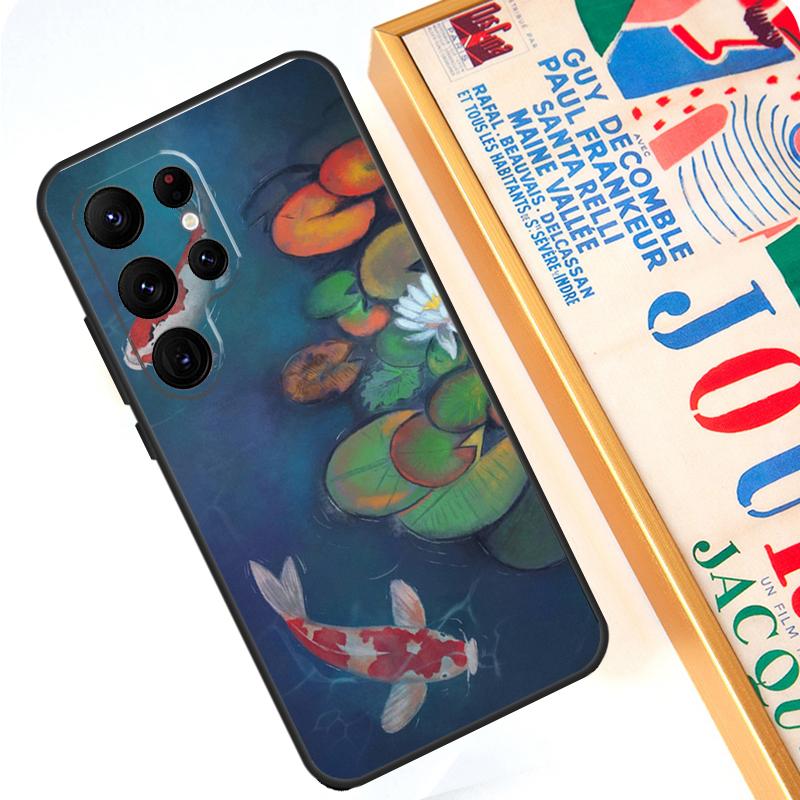 Lotus Flower Case For Samsung Galaxy S24 S23 S22 S21 Ultra Note 20 S20 FE S8 S9 S10 Note 10 Plus Cover