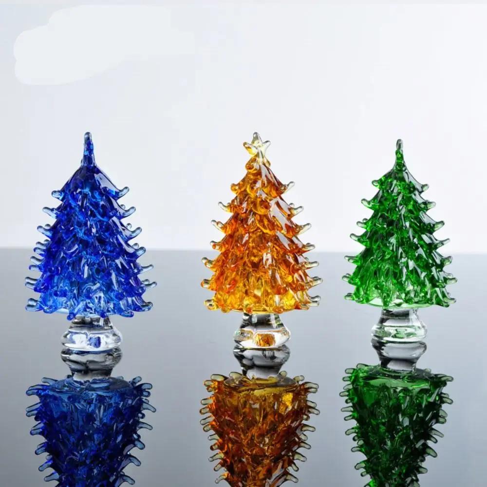 Home Xmas Decoration Christmas Tree Figurines Souvenir Gifts Art&Collection Crystal Miniature Crystal Paperweight Crafts