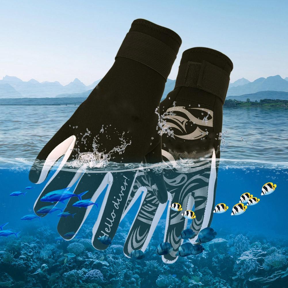 Keep Diving 2MM Warm Neoprene Gloves Swimming Scuba Snorkeling Gloves Equipment (Black S)