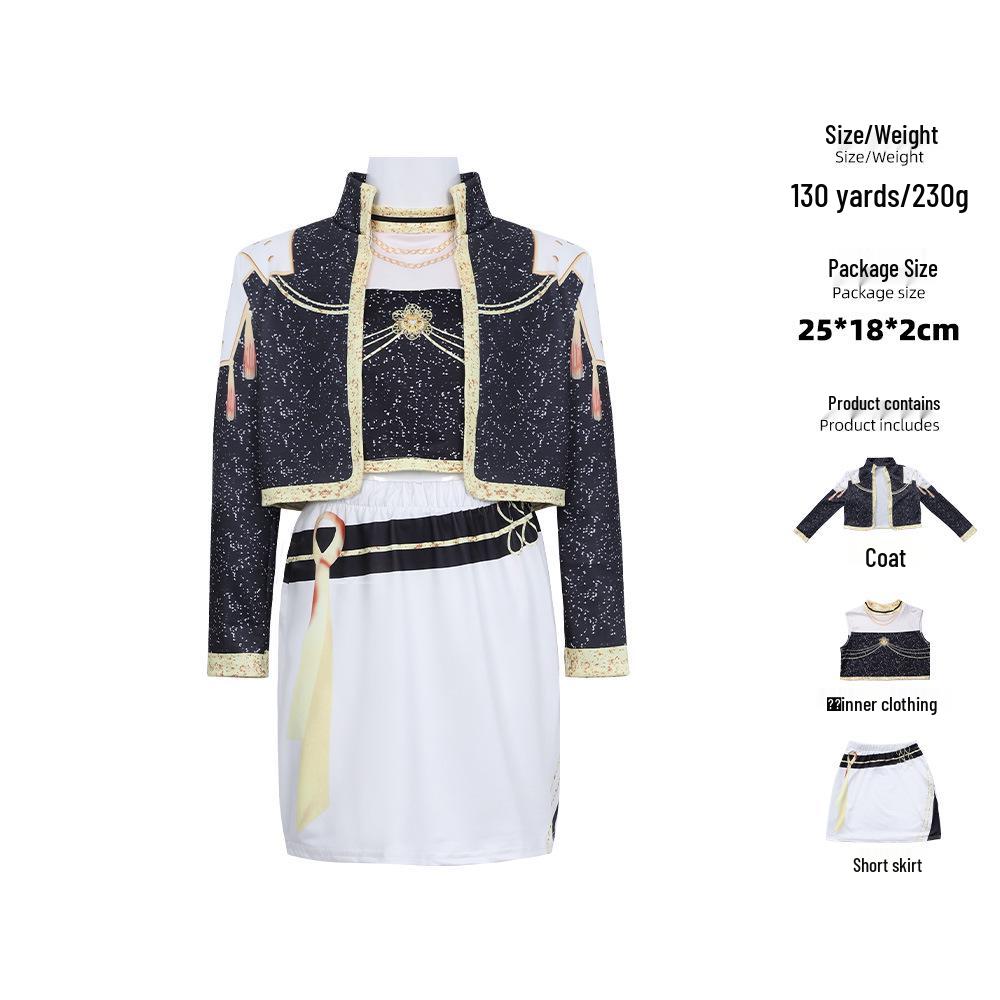 K-POP Star Dämonenjägerin Girlgroup Cosplay Outfit - Rumi Zoe Bühnenauftritt Set 160cm (Adult) black