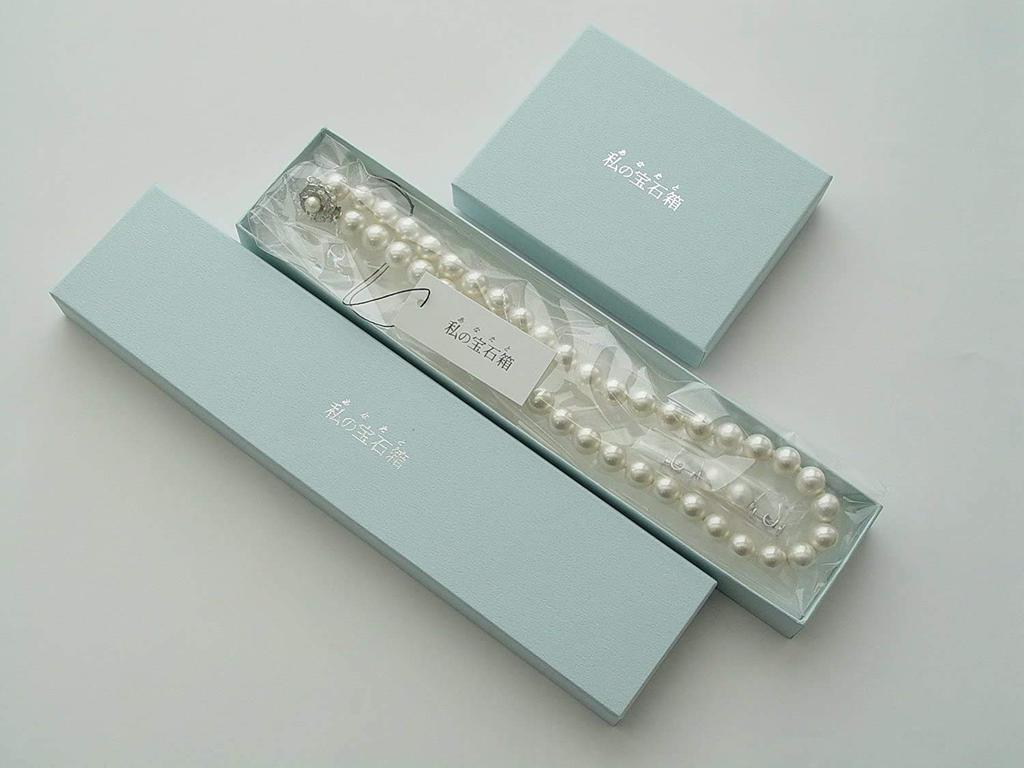 [Your and My Jewelry Box] Pearl Necklace and Earring Set  White, 10mm, 45cm Earrings Made In Japan [Gift Wrapped]
