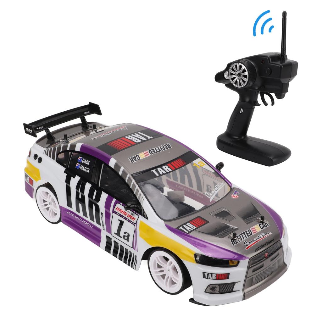 1:10 2.4G 4WD High Power LED Light Drift Racing Car Stunt Driving RC Electric Toy for KidSingle