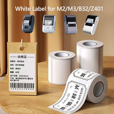 Niimbot M2/M3/B32/Z401 White Label Papier Selbstklebend Thermotransferdruck Wasserdichter Aufkleber für Niimbot M2/M3 Drucker