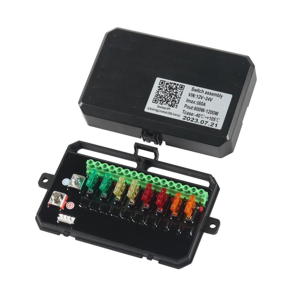 Universal 8-Button Switch Panel with Circuit Control Box for Cars, Jeeps, and Boats