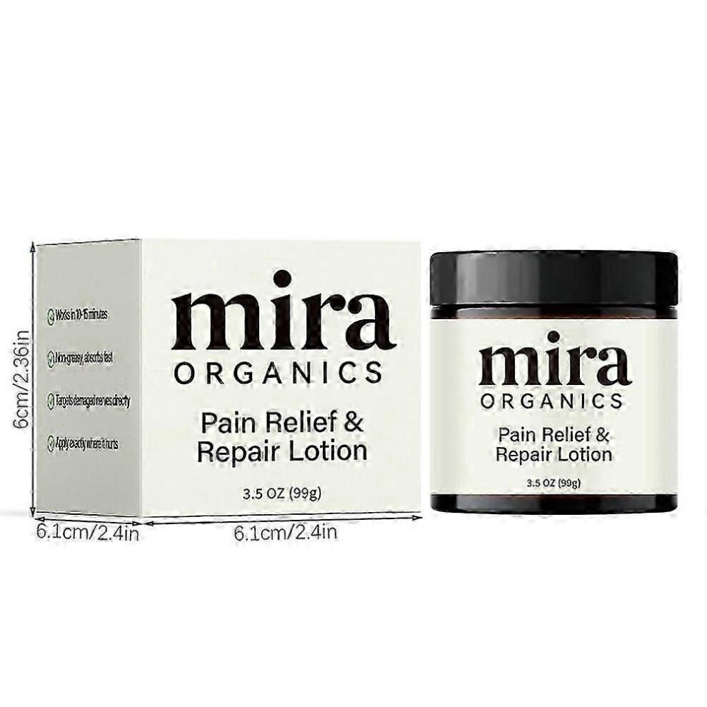 99G Mira Pain Relief Lotion, Professional Skin Repair Cream, Mira Organics Cream,Natural Botanical Blend for All Skin Types