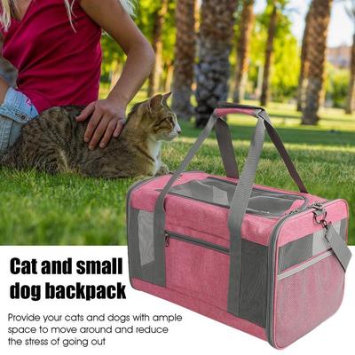 Haustier-Reisekorb Faltbare Hundetransporttasche Haustierbedarf Atmungsaktiver Katzen-Tragerucksack Für Outdoor-Wanderungen Park Einkaufen Strand