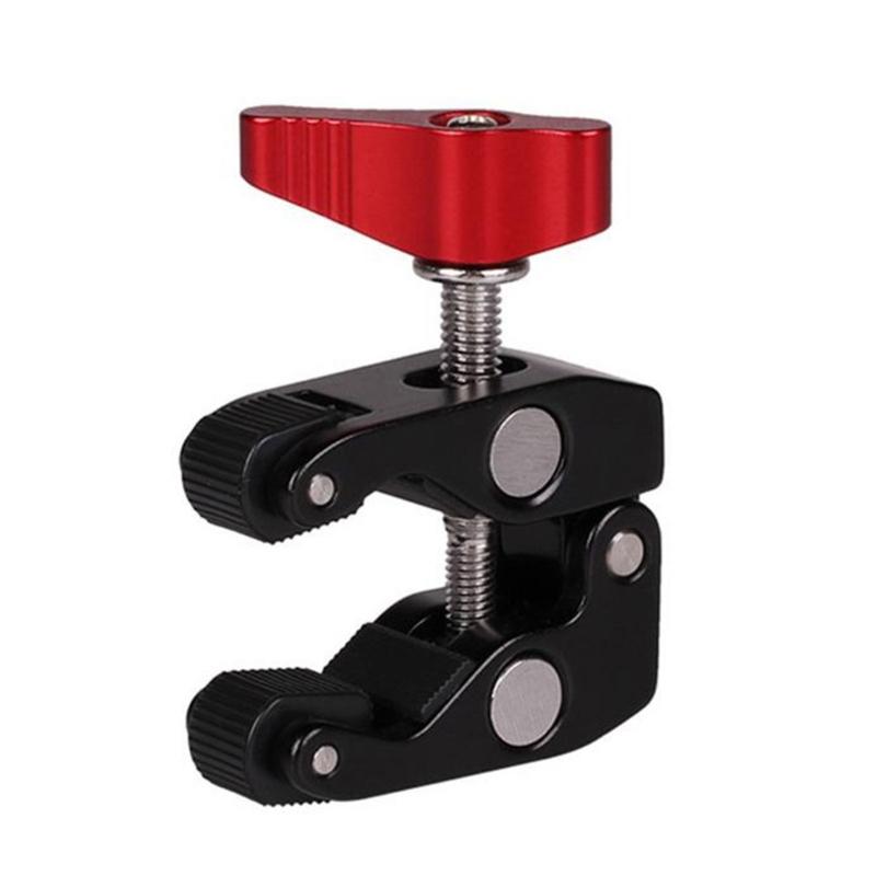 Super Clamp Camera Clamp Mount Monitors 360 Ballhead Magics Arm Double Ballhead Adapter for DSLR Camera/LED Lights
