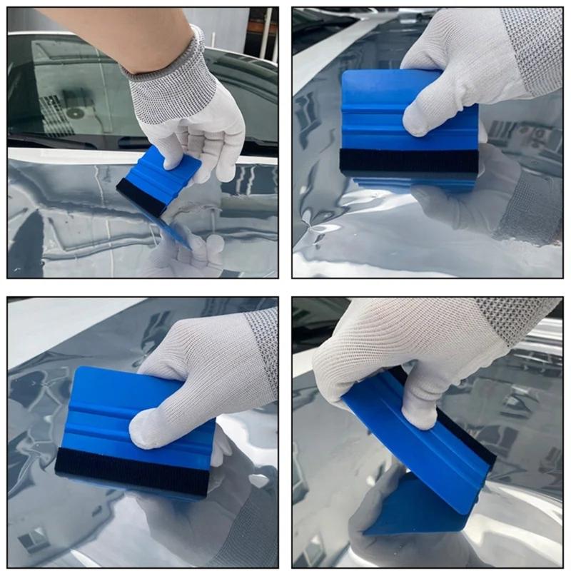 Squeegee Felt Edge for Scratch Free Application on Car Window and Smooth Surfaces Efficient Bubble Removal & Application