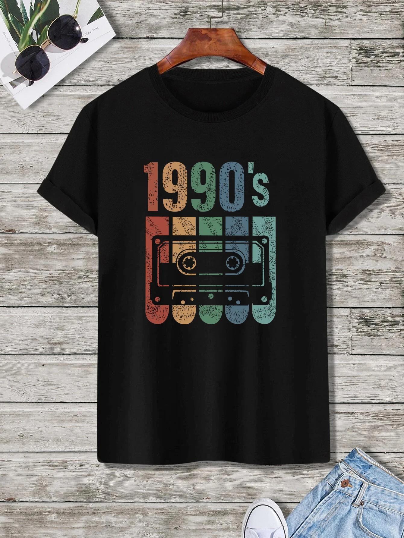 

Мужская повседневная футболка с принтом, с круглым вырезом, с короткими рукавами, модные летние футболки, топы, обычные и оверсайз футболки XXXXXL чёрный