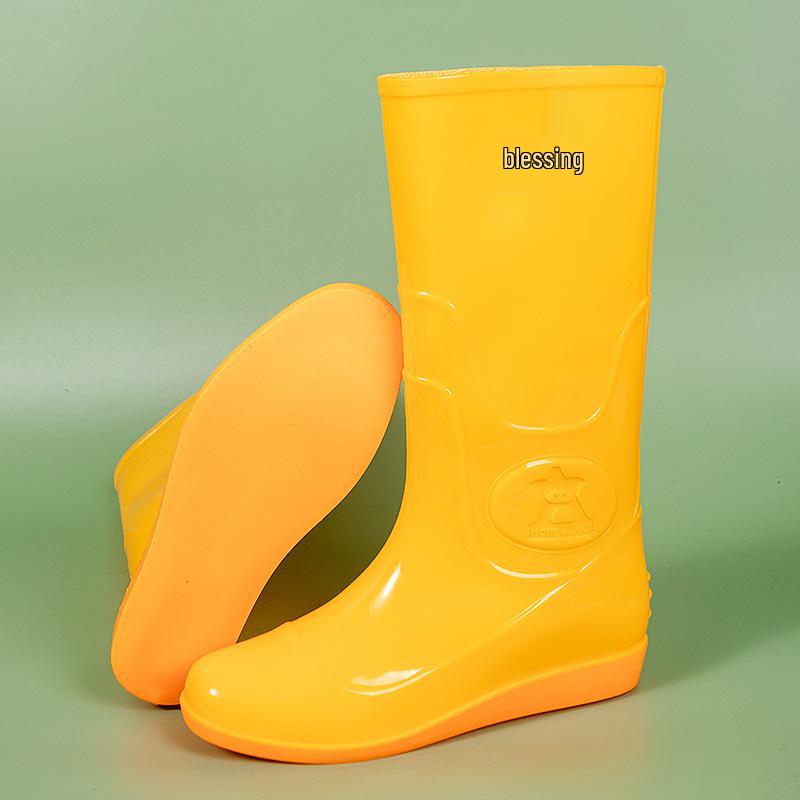 

Men s High-Top White Rubber Farm Rain Boots - Waterproof, Easy-to-Clean, Flat Bottom for Spring, Summer, Autumn. Size 43-44