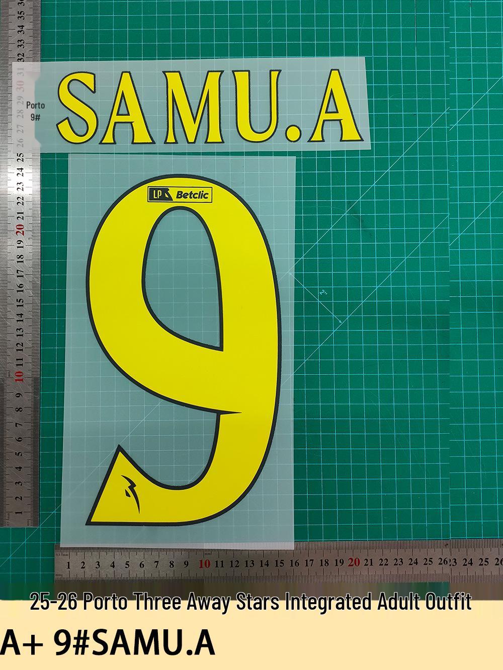 

Porto Three Stars Adult Away Jersey Set with Heat Press Numbers