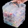 3-layer 18 Grid Transparent Jewelry and Toy Storage Box, Jewelry Earrings, Rings, LEGO Toy Organizer Box