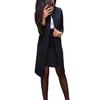 Yousheng 2stk Lady Long Blazer Ensfarget jakke Bodycon Mini-skjørtdrakt