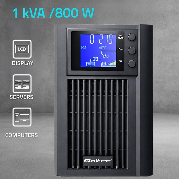 Pure Sine Wave UPS 1kVA 800W AVR LCD