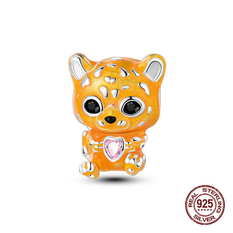 Charms Kupferrosa Katze Eule Tier Herz Zirkonia Charm Perlen Passen Original Armbänder Feiner DIY Schmuck