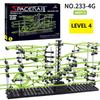 Leuchtende Spacerail Achterbahn Kugel Murmelbahn Labyrinth Rennstrecke Spiele Level 2 3 4 Elektrischer Aufzug Modell Bildung Wissenschaft Spielzeug