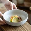 Einfache und schlichte matte Keramikschüssel Zuhause Restaurant Westliches Essen Pastaschüssel Obstsalatschüssel Geschirr Schüssel Gemüseschüssel