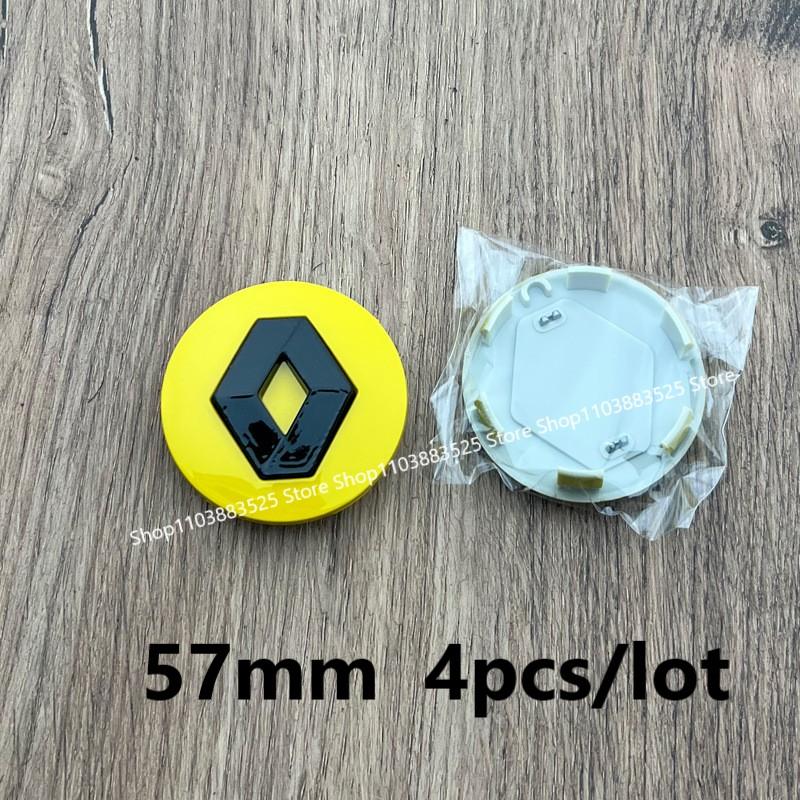 4pcs 57/60mm Wheel Center Hub Caps For Renault Trafic Duster Megane 2 3 4 Clio Fluence Logan Captur Arkana Laguna MK4 Zoe RS n333