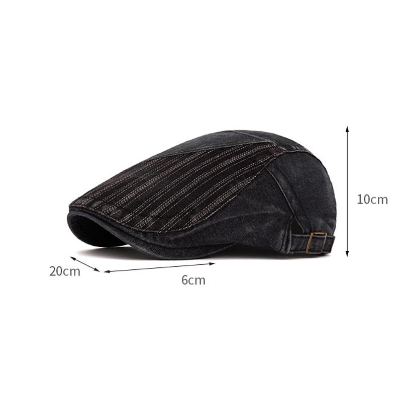 Denim Beret Women's Autumn Cap British Vintage Forward Cap Men's Newsboy Cap