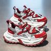 Scarpe sportive casual traspiranti in rete autunnale scarpe da papà con suola spessa per aumentare l'altezza per studenti