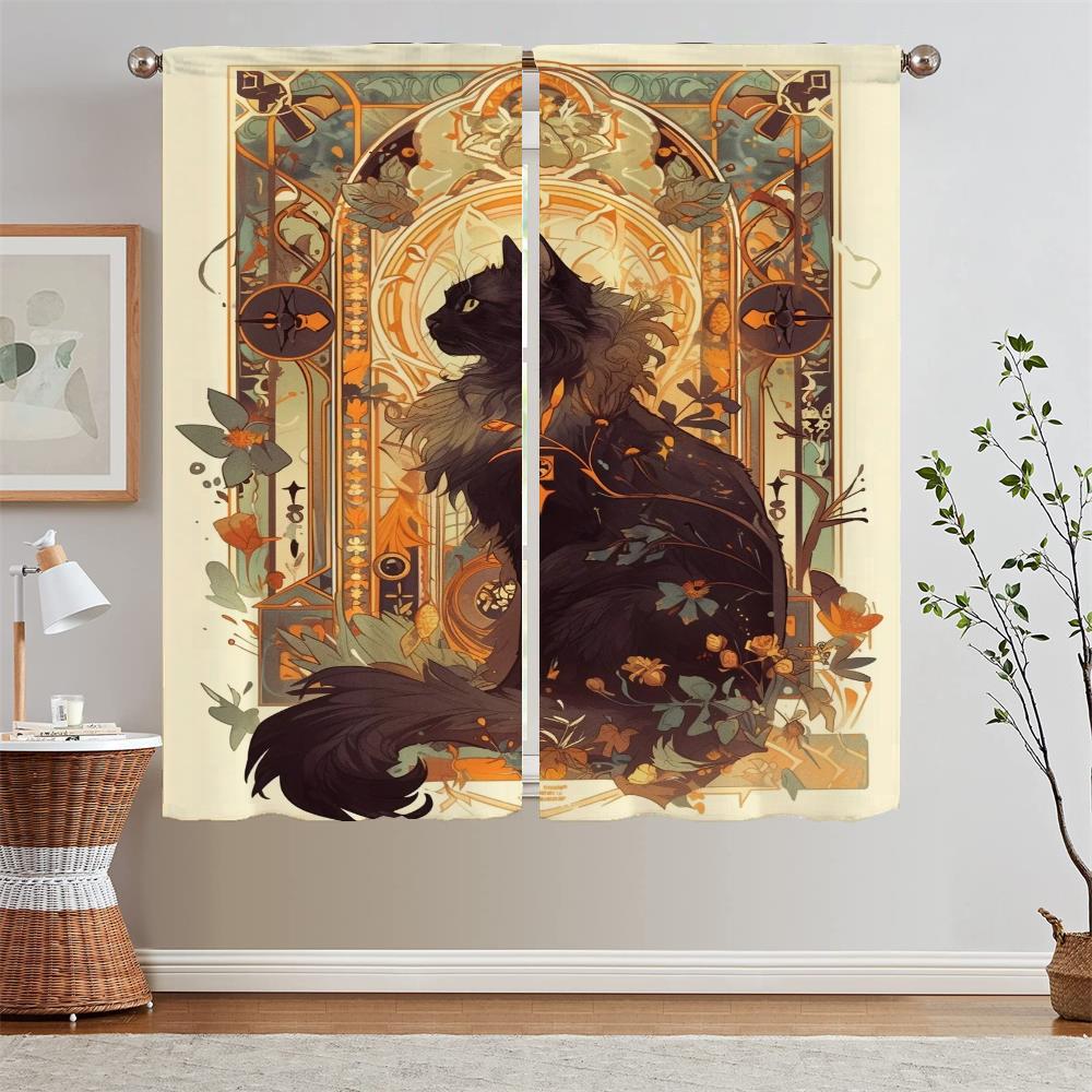 

Душа Таро Кот1 Покрывало Подхваты для штор Кухонные шторы для гостиной 2 элегантных штуки Перегородка-жалюзи Готовые шторы Дешево W50xH70cmx2pcs-CL