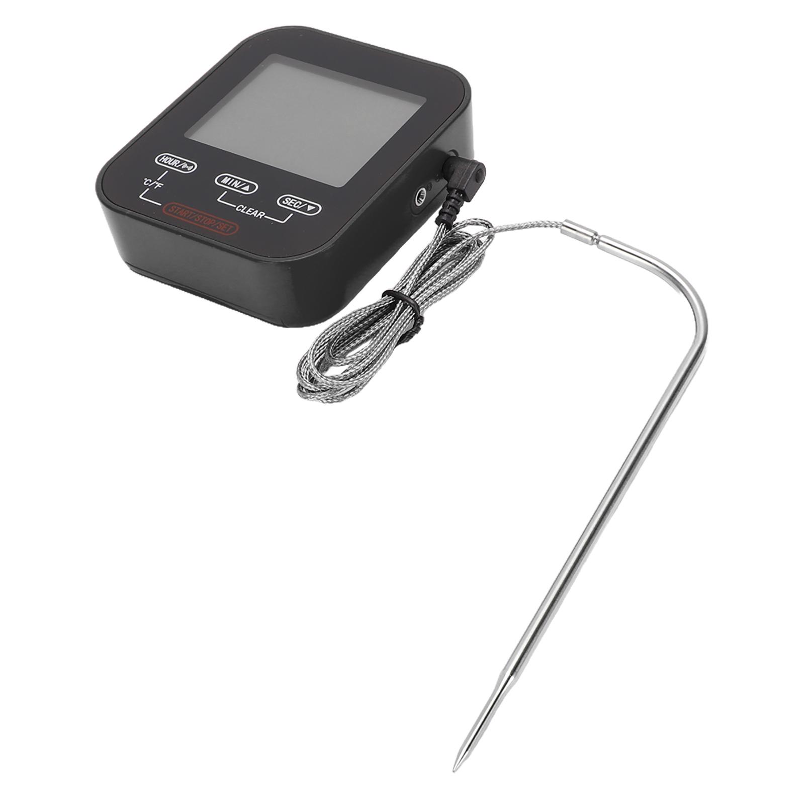 Digital Meat Thermometer with 2 Probes Meat Probes RF Wireless Food Thermometer 7 Preset Options High Low Alarm for Oven Smoker Grill Turkey Kitchen C