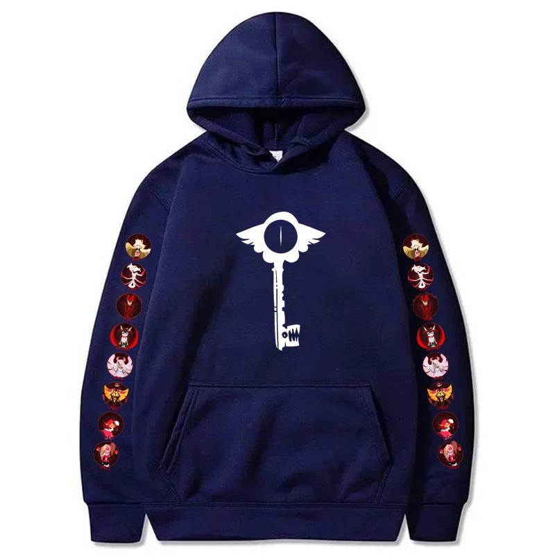 

2025 Hell Inn Anime Printed Hoodie Women Men Casual Loose Harajuku Fashion Comfortable O-neck Long Sleeve Fleece Sweatshirts 3XL