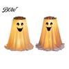 Halloween Ghost Candy Bowl Stand with Remote Control, Large LED Lighted Event Tableware Cute Holder for Front Door Porch Outdoor Indoor Decor