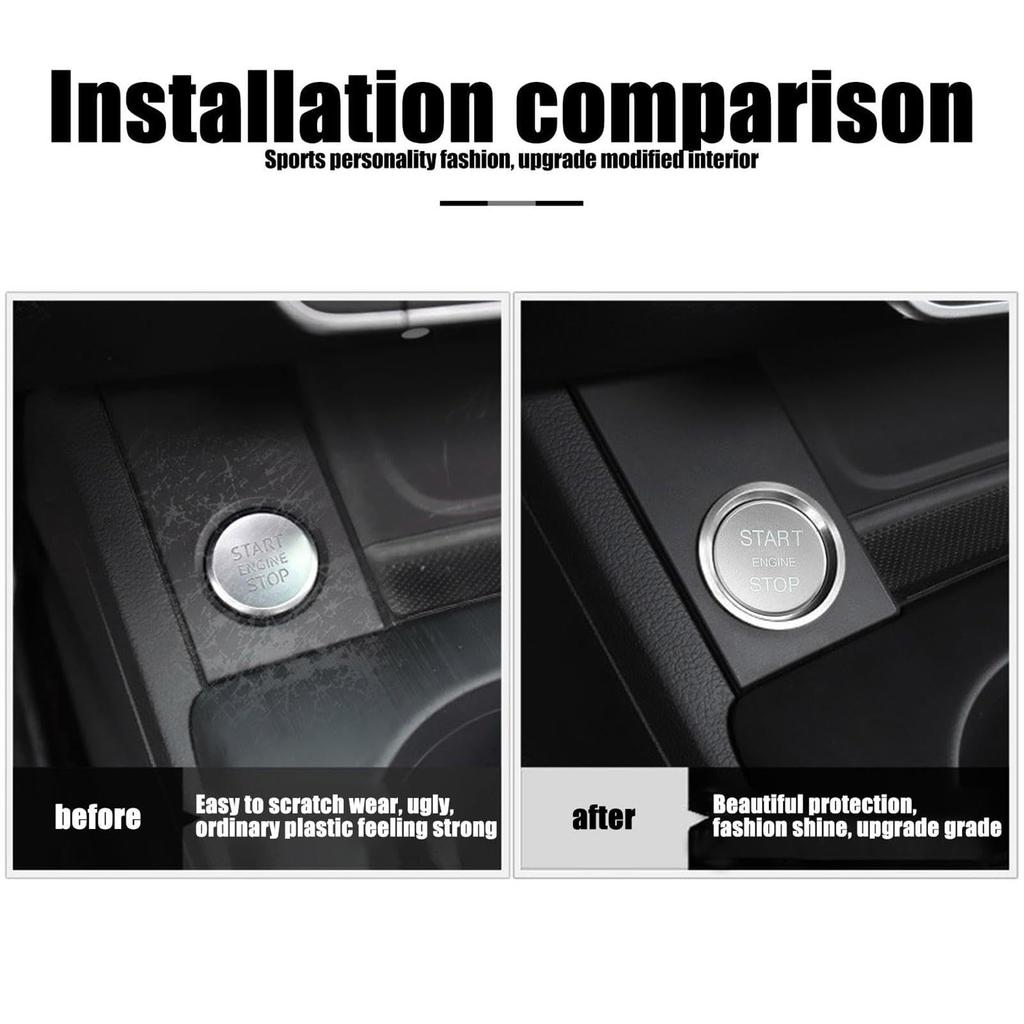 MLqkpwy Engine Button Cover Car Engine Start Button Cover Aluminum