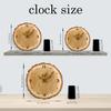 Personalized Simple Crystal Porcelain Imitation Wood Ring Pattern Wooden Wall Clock Wall Clock Silent Quartz Clock     (Without Battery)