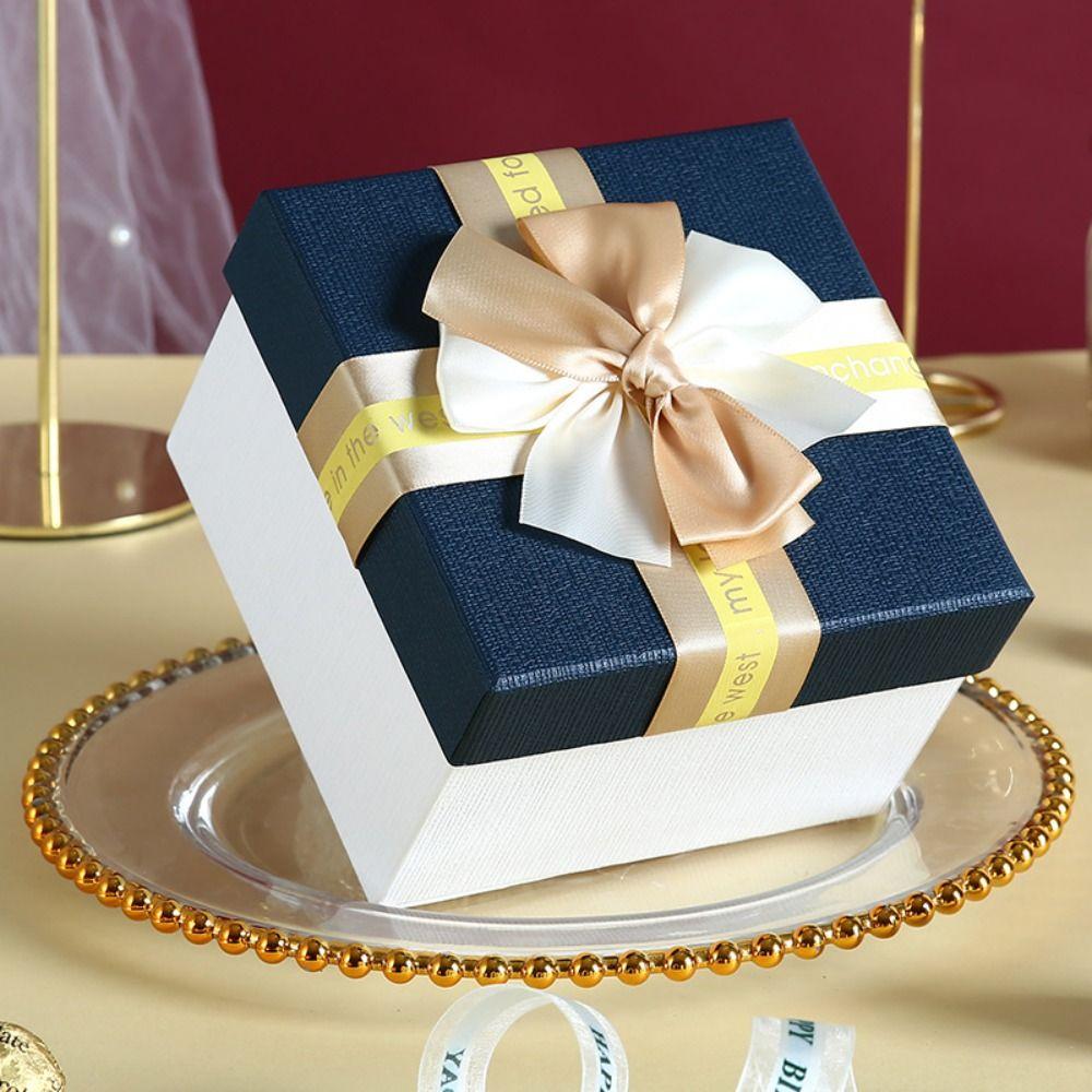 Pink Festival Gift Box Bow Birthday Gift Box Socks Christmas Gift Packaging Box  Father's Day