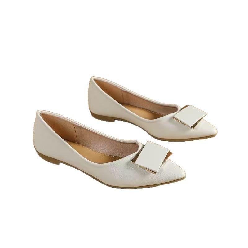 Autumn Work One Pedal Temperament Set Feet Pointed Flat Shoes Fairy Versatile Commuting Shallow Mouth Single Shoes